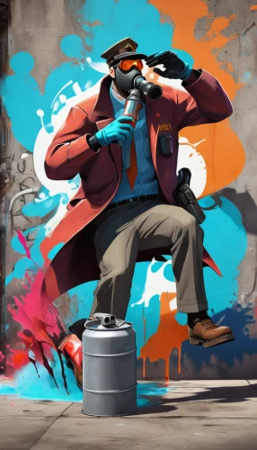 spray can,spray,smoke background,spray cans,medic,graffiti art,pyro,spraying,graffiti,spy visual,grafitty,spy,janitor,spray mist,game illustration,vector art,extinguisher,painting technique,engineer,smooth criminal,Illustration,Black and White,Black and White 07