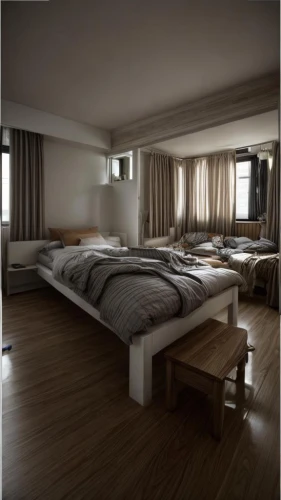 bedroom,sleeping room,modern room,wooden floor,3d rendering,bed frame,wood flooring,wood floor,laminate flooring,great room,hardwood floors,bed,apartment,3d render,room divider,wooden mockup,an apartment,empty room,home interior,dormitory,Interior Design,Bedroom,Northern Europe,American Scandi