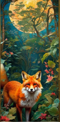garden-fox tail,fox,a fox,red fox,fox stacked animals,little fox,adorable fox,vulpes vulpes,glass painting,child fox,cute fox,redfox,foxes,fox hunting,firefox,fox in the rain,forest animal,mozilla,fox and hare,woodland animals,Conceptual Art,Fantasy,Fantasy 05