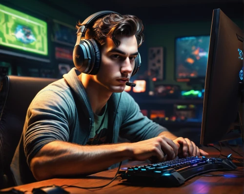 gamer,gamer zone,game illustration,gamers round,lan,gaming,man with a computer,coder,video gaming,computer game,gamers,headset profile,dj,massively multiplayer online role-playing game,pc game,night administrator,game addiction,headset,e-sports,pc,Illustration,Retro,Retro 10
