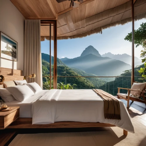 moorea,seychelles,over water bungalows,laos,eco hotel,canopy bed,cabana,great room,south africa,boutique hotel,luxury hotel,mauritius,bamboo curtain,sleeping room,napali,the cabin in the mountains,southeast asia,floating huts,tree house hotel,thai,Photography,General,Realistic