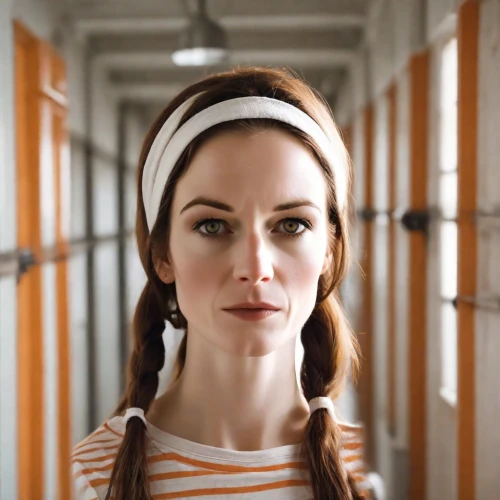clementine,detention,money heist,prisoner,telephone operator,librarian,prison,headscarf,daisy jazz isobel ridley,queen anne,headband,head woman,queen cage,retro woman,the girl's face,beret,girl with a pearl earring,staff video,doll's facial features,stewardess,Photography,Natural