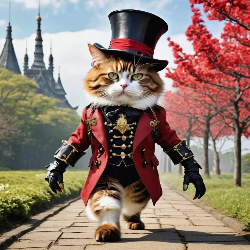 napoleon cat,cat sparrow,cat warrior,town crier,cartoon cat,cat image,aristocrat,ringmaster,cat european,red cat,doll cat,steampunk,red tabby,mozartkugel,oktoberfest cats,tom cat,nutcracker,the cat,halloween cat,tea party cat,Photography,General,Realistic