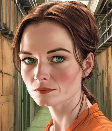 katniss,clementine,sci fiction illustration,the girl at the station,rosa ' amber cover,orange,librarian,queen anne,princess leia,penny,lori,cinnamon girl,nora,the girl's face,female doctor,piper,lilian gish - female,head woman,mary jane,woman face,Digital Art,Comic