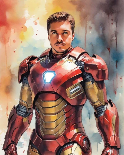 tony stark,iron man,iron-man,ironman,iron,steel man,war machine,iron mask hero,big hero,comic hero,atom,red super hero,stony,hero,marvel comics,leonardo,power icon,tesla,marvels,capitanamerica,Digital Art,Watercolor