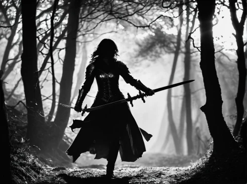 swordswoman,woman silhouette,huntress,highlander,silhouette art,warrior woman,silhouette,silhouetted,lone warrior,halloween silhouettes,female warrior,scythe,the silhouette,silhouette dancer,art silhouette, silhouette,women silhouettes,dance silhouette,girl with a gun,beautiful girls with katana,Illustration,Black and White,Black and White 33