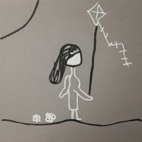 girl picking flowers,little girl in wind,girl with a wheel,girl in the garden,girl on the dune,little girl with umbrella,girl in flowers,little girl with balloons,girl with tree,child art,children drawing,the night of kupala,girl drawing,girl in a long,stick figure,mystical portrait of a girl,game drawing,woman with ice-cream,girl walking away,little girl twirling,Illustration,Black and White,Black and White 30