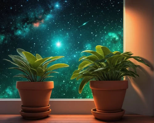 potted plants,balcony garden,house plants,balcony plants,night-blooming cactus,moonlight cactus,plants in pots,potted plant,windowsill,houseplant,background vector,cactus digital background,green plants,plants,3d background,plant pots,ambient lights,night stars,exotic plants,plants growing,Art,Artistic Painting,Artistic Painting 28