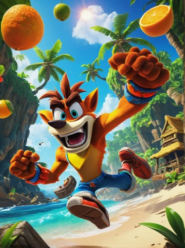 conker,taco mouse,crash-land,orange bay,king coconut,orangina,madagascar,summer background,jaffa,mascot,crash cart,game illustration,game art,mangifera,crash,skylanders,collecting nut fruit,coconut jam,valencia orange,coco,Photography,Fashion Photography,Fashion Photography 14