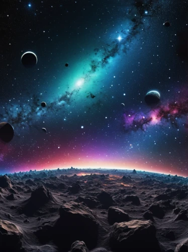 space art,outer space,space,alien planet,lunar landscape,exoplanet,astronomy,planets,starscape,alien world,planet alien sky,scene cosmic,celestial bodies,night sky,moon and star background,galaxy,nightsky,universe,deep space,out space,Illustration,Realistic Fantasy,Realistic Fantasy 23