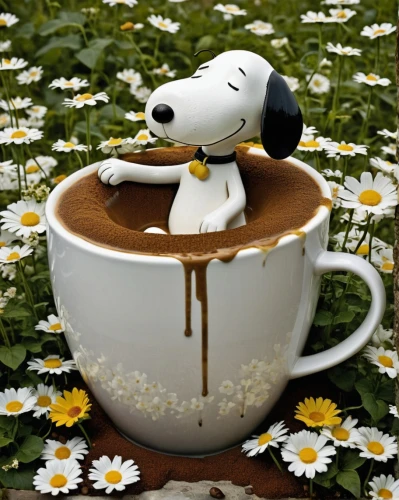 snoopy,cute coffee,dandelion coffee,coffee background,chocolate daisy,chamomile,a cup of coffee,hot coffee,flower tea,cup of coffee,i love coffee,floral with cappuccino,cat coffee,coffee foam,coffee can,autumn hot coffee,camomile tea,coffee break,hot drink,cup coffee,Illustration,Realistic Fantasy,Realistic Fantasy 09