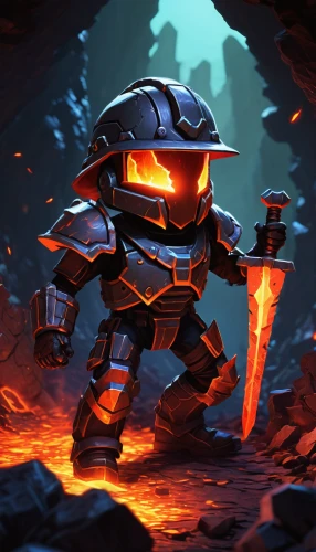 bot icon,molten,magma,molten metal,knight armor,lava,core shadow eclipse,robot icon,iron mask hero,shredder,torchlight,forge,knight,metallurgy,miner,collected game assets,bolt-004,lava balls,growth icon,fire background,Conceptual Art,Fantasy,Fantasy 20