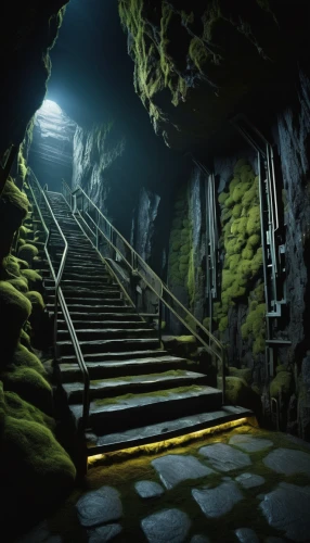 dungeon,mining facility,underground,mine shaft,lava tube,descent,penumbra,salt mine,dungeons,mining,pit cave,underground lake,crypto mining,stairs,catacombs,speleothem,adventure game,basement,caving,winners stairs,Photography,Fashion Photography,Fashion Photography 15