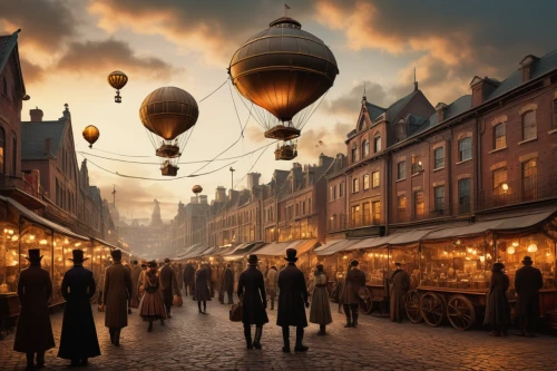 hot-air-balloon-valley-sky,gas lamp,hot air balloons,world digital painting,the cobbled streets,lamplighter,airships,medieval street,bremen town musicians,hot air,the pied piper of hamelin,evening atmosphere,street lamps,hot air balloon,universal exhibition of paris,hamelin,fantasy art,medieval market,hanseatic city,fantasy picture,Conceptual Art,Graffiti Art,Graffiti Art 04