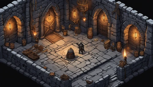 mausoleum ruins,dungeon,dungeons,crypt,sepulchre,apothecary,hall of the fallen,fireplaces,haunted cathedral,catacombs,monastery,isometric,tileable,witch's house,cellar,tombs,tavern,terracotta tiles,threshold,candlemaker,Illustration,Black and White,Black and White 34
