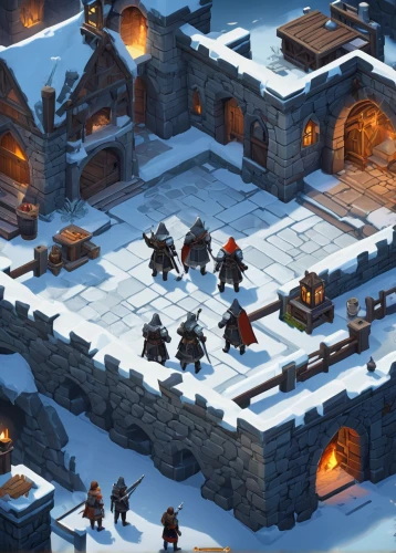 winter village,massively multiplayer online role-playing game,tavern,game illustration,castle iron market,collected game assets,dungeons,hamelin,advent market,winter festival,mountain settlement,winter house,peter-pavel's fortress,knight village,snow house,medieval town,development concept,the pied piper of hamelin,thermokarst,dungeon,Unique,3D,Isometric