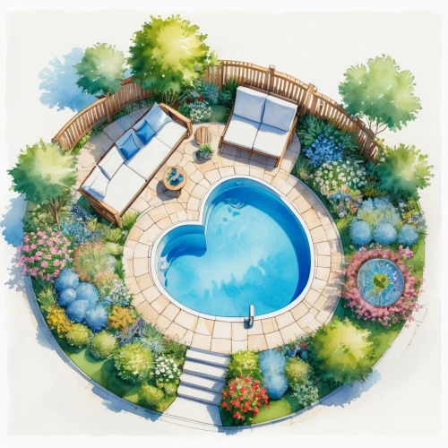 dug-out pool,swim ring,pool house,landscape designers sydney,swimming pool,landscape plan,outdoor pool,houses clipart,round house,landscape design sydney,garden design sydney,garden pond,floating island,garden buildings,roof landscape,home landscape,aqua studio,isometric,garden elevation,round hut,Illustration,Japanese style,Japanese Style 19