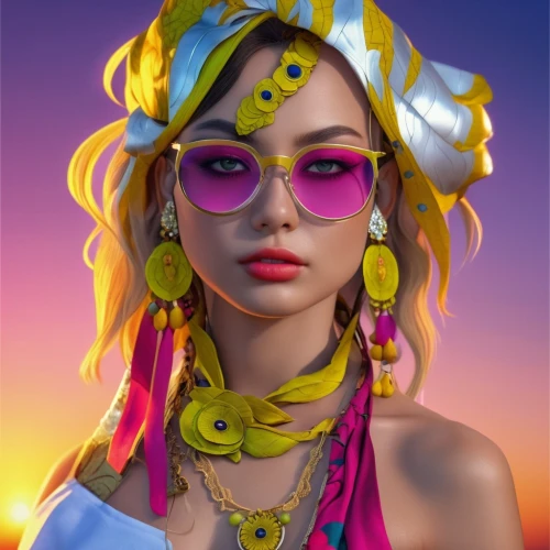 fashion vector,boho,custom portrait,retro girl,fantasy portrait,portrait background,summer items,boho art,retro woman,cosmetic,cyber glasses,masquerade,neon colors,colorful floral,80s,librarian,fashionable girl,rockabella,neon candies,color glasses,Photography,General,Realistic