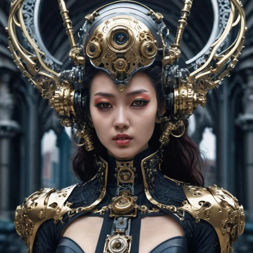 asian costume,priestess,oriental princess,ornate,asian vision,mulan,asian woman,the enchantress,zodiac sign libra,fantasy portrait,steampunk,emperor,medusa,inner mongolian beauty,warrior woman,geisha,oriental girl,headpiece,fantasy woman,fantasy art,Conceptual Art,Sci-Fi,Sci-Fi 03