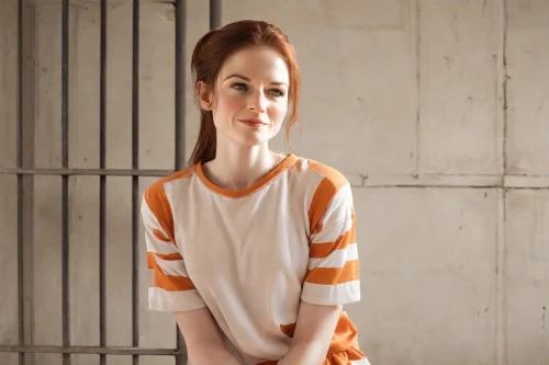 orange robes,realdoll,handcuffed,baby carrot,ao dai,long-sleeved t-shirt,prisoner,bright orange,doll's facial features,orange,liberty cotton,orange cream,orange color,daisy 2,porcelain doll,a charming woman,killer smile,jumpsuit,daisy,redhead doll