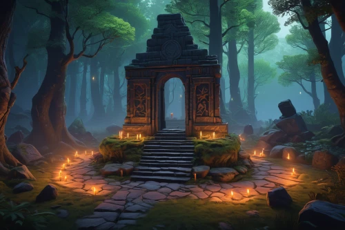 mausoleum ruins,druid stone,the mystical path,druid grove,devilwood,shrine,the ruins of the,game illustration,artemis temple,ancient city,the eternal flame,place of pilgrimage,white temple,druids,somtum,mortuary temple,japanese shrine,ancient,hall of the fallen,temple fade,Conceptual Art,Daily,Daily 29