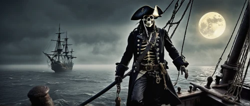 jolly roger,galleon,pirate,east indiaman,pirates,piracy,black pearl,galleon ship,pirate treasure,nautical banner,pirate flag,skull and crossbones,naval officer,pirate ship,ghost ship,caravel,skull bones,sailer,seafarer,three masted,Conceptual Art,Fantasy,Fantasy 23