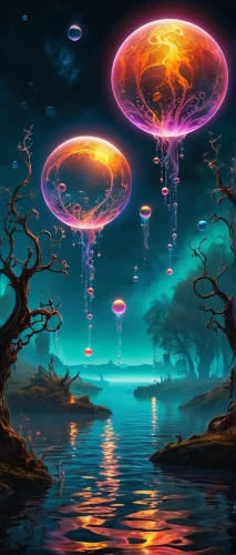 mushroom landscape,mushroom island,mushrooms,alien world,fairy world,fantasy landscape,fantasy picture,psychedelic art,tree mushroom,alien planet,toadstools,umbrella mushrooms,forest mushrooms,ufos,fairy forest,fairy lanterns,fungi,fantasy art,fungal science,club mushroom,Illustration,Realistic Fantasy,Realistic Fantasy 42