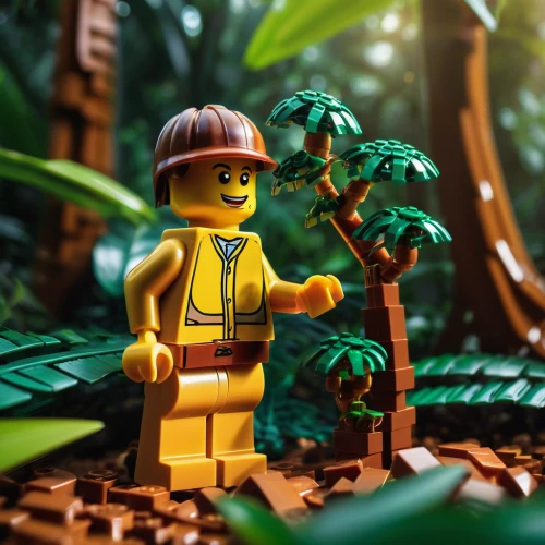 lego background,forest workers,arborist,tarzan,forest floor,rain forest,farmer in the woods,tropical and subtropical coniferous forests,tropical jungle,rainforest,forest man,legomaennchen,jungle,forest workplace,lego frame,perched on a log,forest background,forests,forest plant,from lego pieces,Illustration,Paper based,Paper Based 02