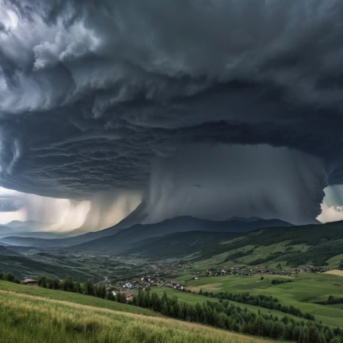 a thunderstorm cell,thundercloud,shelf cloud,thunderclouds,nature's wrath,storm clouds,tornado drum,raincloud,thunderstorm,rain cloud,cumulonimbus,storm,thunderhead,carpathians,atmospheric phenomenon,natural phenomenon,thunderheads,swelling cloud,mammatus,mammatus cloud,Photography,General,Realistic