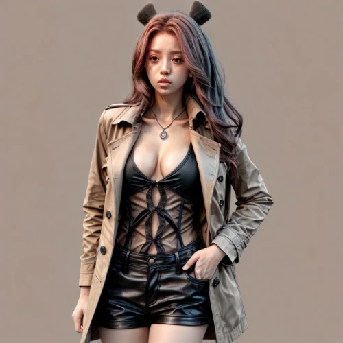 female doll,songpyeon,fashion doll,3d figure,yeonsan hong,3d model,realdoll,3d teddy,uji,phuquy,korean,mt seolark,anime 3d,doll figure,3d rendered,gradient mesh,low poly,see-through clothing,fur clothing,fashion dolls