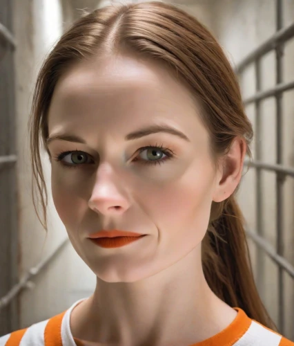orange,prisoner,a wax dummy,woman face,mime,orangina,mime artist,realdoll,prison,woman's face,cgi,the girl's face,baby carrot,aperol,murcott orange,porcelaine,ms,arbitrary confinement,her,violence against women,Photography,Realistic