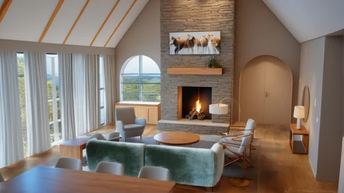 fire place,wooden beams,new england style house,fireplace,fireplaces,luxury home interior,sitting room,interior modern design,inverted cottage,family room,home interior,contemporary decor,vaulted ceiling,livingroom,log fire,scandinavian style,modern decor,interior design,modern living room,great room