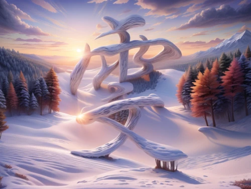 infinite snow,eternal snow,glory of the snow,the zodiac sign pisces,lord shiva,god shiva,snow landscape,runes,fantasy picture,viking ship,snow scene,3d fantasy,snow mountain,lyre,the snow queen,fantasy art,cd cover,father frost,snowdrift,winter background