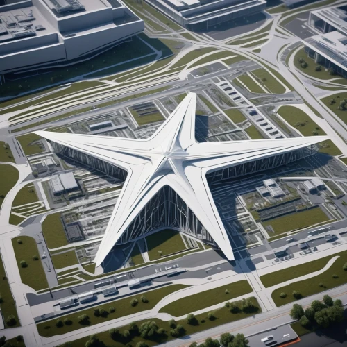 berlin brandenburg airport,dulles,airport terminal,airport apron,airport,heathrow,transport hub,airbus,mercedes star,flyover,aircraft construction,air transportation,aerospace manufacturer,pentagon,render,wolfsburg,haneda,scale model,air traffic,autostadt wolfsburg,Photography,General,Sci-Fi