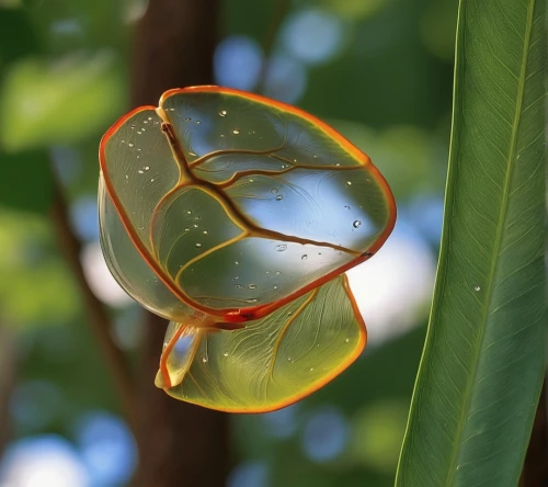 pacifier tree,glass ornament,suspended leaf,seed pod,glass yard ornament,glass sphere,glass balls,glass bead,glass ball,lantern string,insect ball,glass marbles,leaf structure,pond lenses,lotus pod,glass wing butterfly,wind bell,seed pods,tree fruit,acorn leaf orb web spider,Photography,General,Realistic