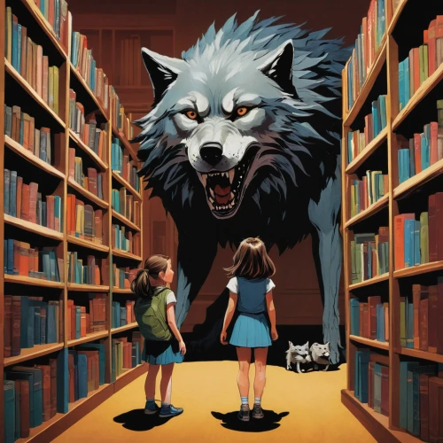 werewolves,howl,sci fiction illustration,werewolf,book illustration,two wolves,wolves,wolf bob,kids illustration,bookstore,book store,howling wolf,dog illustration,wolfman,the wolf pit,wolf,library book,book cover,books,mystery book cover,Conceptual Art,Fantasy,Fantasy 09