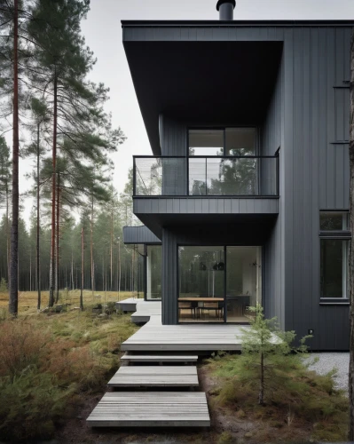 house in the forest,timber house,wooden house,cubic house,inverted cottage,modern house,danish house,modern architecture,metal cladding,dunes house,cube house,frame house,residential house,scandinavian style,summer house,mirror house,wooden decking,small cabin,house shape,folding roof,Photography,Documentary Photography,Documentary Photography 04