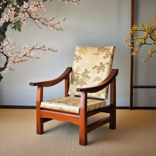 floral chair,japanese floral background,apricot blossom,plum blossom,junshan yinzhen,japanese column cherry,plum blossoms,japanese carnation cherry,japanese-style room,floral japanese,wing chair,ikebana,japanese cherry blossom,rocking chair,peach blossom,apricot flowers,armchair,japanese cherry,cherry blossom japanese,kimono fabric,Photography,General,Realistic