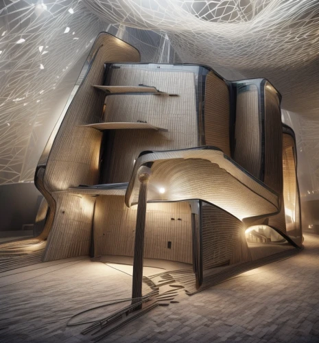 sky space concept,cubic house,futuristic architecture,futuristic art museum,ice hotel,ufo interior,crooked house,cube house,solar cell base,archidaily,3d rendering,attic,fractal design,cube stilt houses,soumaya museum,school design,winding staircase,sci fi surgery room,vault,admer dune
