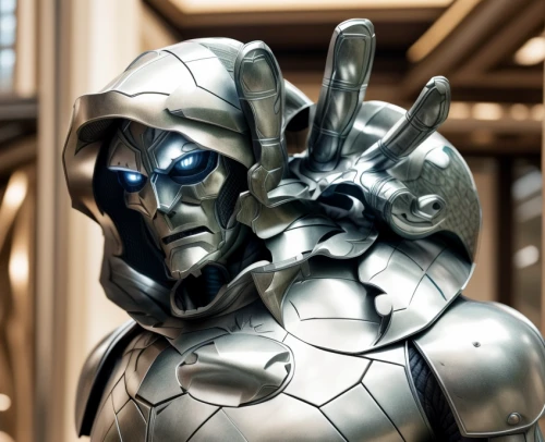 doctor doom,silver surfer,steel man,war machine,chrome steel,iron mask hero,cybernetics,silver,cyborg,ironman,carapace,iron,aluminum,armor,steel,metal figure,magneto-optical drive,iron man,iron-man,armored