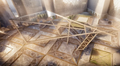 solar cell base,roof structures,lattice windows,metatron's cube,islamic architectural,sky space concept,honeycomb structure,building honeycomb,roof construction,honeycomb grid,3d rendering,skyscapers,lattice window,sundial,lattice,scaffolding,hall of the fallen,dubai frame,alabaster mosque,multi-story structure