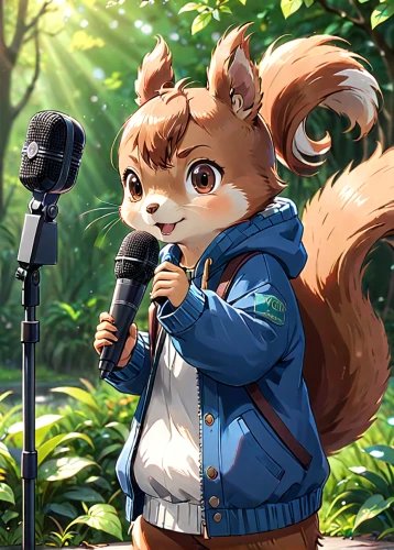 singing,singer,mic,sing,student with mic,musical rodent,microphone,announcer,to sing,singing hawk,backing vocalist,serenade,karaoke,vocal,recorder,north american raccoon,eurasian squirrel,squirell,eurasian red squirrel,performing,Anime,Anime,Realistic