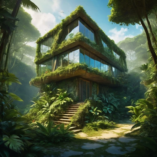 tropical house,tree house,house in the forest,cubic house,tree house hotel,eco-construction,treehouse,cube house,greenhouse,eco hotel,frame house,timber house,green living,wooden house,home landscape,tropical greens,beautiful home,stilt house,eco,greenhouse cover,Conceptual Art,Fantasy,Fantasy 05