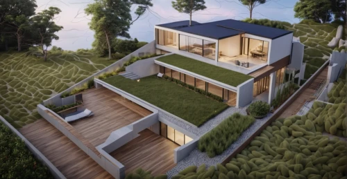 grass roof,eco-construction,landscape design sydney,cubic house,landscape designers sydney,garden design sydney,3d rendering,garden elevation,roof landscape,cube stilt houses,inverted cottage,modern house,timber house,dunes house,turf roof,smart home,frame house,cube house,smart house,house in the forest,Photography,General,Realistic