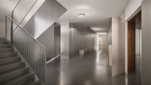 hallway space,hallway,3d rendering,stairwell,search interior solutions,outside staircase,daylighting,winding staircase,walk-in closet,interior modern design,core renovation,room divider,shared apartment,structural plaster,archidaily,an apartment,contemporary decor,appartment building,elevators,exposed concrete,Photography,General,Realistic