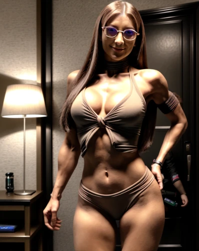 muscle woman,body building,body-building,gym girl,muscular,fitness and figure competition,bodybuilder,hard woman,3d figure,3d render,fitness model,bodybuilding,3d rendered,abs,anime 3d,beautiful woman body,3d model,muscle angle,zurich shredded,maria bayo