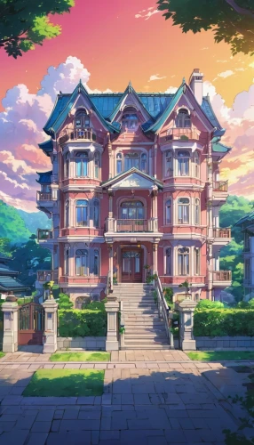 violet evergarden,apartment house,apartment complex,apartment building,house silhouette,studio ghibli,tsumugi kotobuki k-on,an apartment,beautiful home,real-estate,euphonium,mansion,apartment block,house painting,residential,private house,sky apartment,apartments,beautiful buildings,akko,Illustration,Japanese style,Japanese Style 03