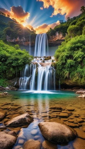 waterfalls,brown waterfall,water fall,beautiful landscape,waterfall,green waterfall,full hd wallpaper,water falls,landscape background,landscapes beautiful,flowing water,nature landscape,fantasy landscape,falls,wasserfall,colorful background,erawan waterfall national park,japan landscape,natural scenery,colorful water,Photography,General,Realistic