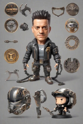 vax figure,game figure,actionfigure,action figure,scrap dealer,metal figure,scrap collector,3d figure,saw chain,collectible action figures,metal toys,play figures,wrench,collectibles,keychain,plug-in figures,other items,motorcycle accessories,steel man,nuts and bolts