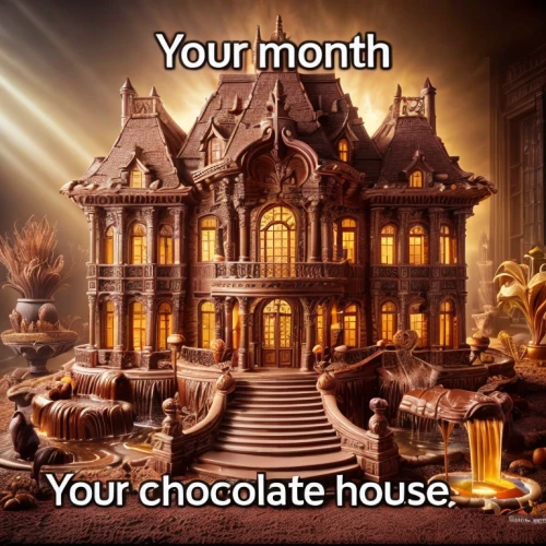 chocolatier,month,monthly,chocolate mousse,chocolate,months,the gingerbread house,gingerbread house,house insurance,chocolates,chocolate spread,block chocolate,chocolate crisp happen,cocoa,build a house,crown chocolates,chocolate bar,crispy house,gingerbread houses,choco